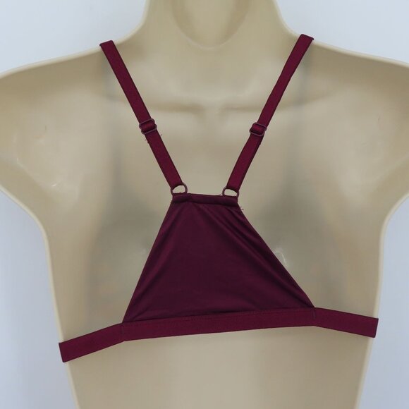 Victorias Secret Medium Bralette Purple Mesh Sides Wireless Unlined Front Close - Picture 6 of 13